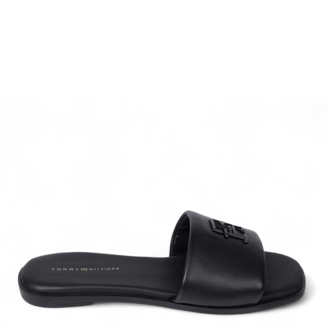 TH LOGO HARDWARE LEATHER MULE