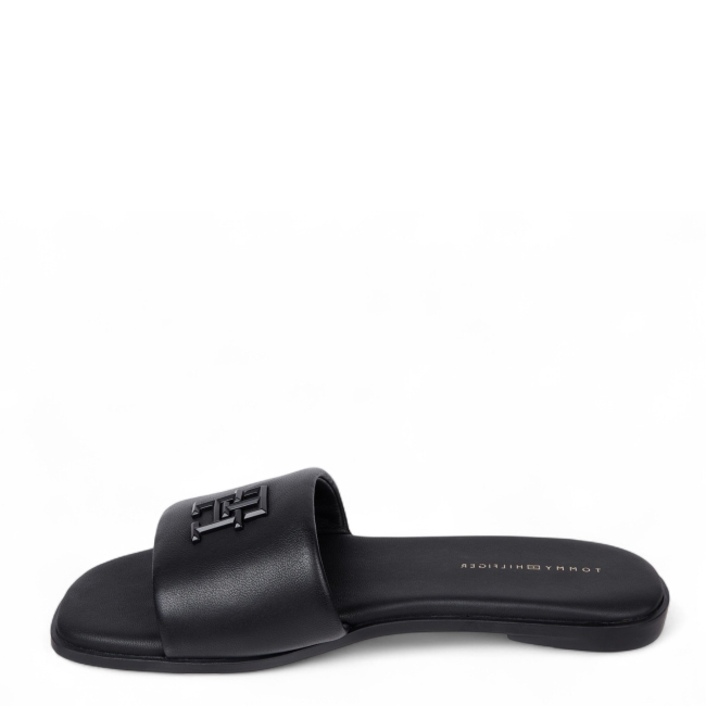 TH LOGO HARDWARE LEATHER MULE