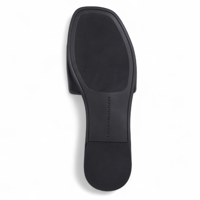 TH LOGO HARDWARE LEATHER MULE